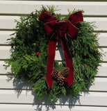 Contemporary Cedar Wreath 22"