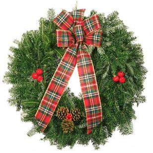 Holiday Balsam Wreath 30